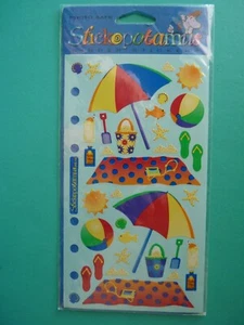 Stickopotamus/Sticko THE SHORE Binder Sheet Scrapbook Sticker Beach Theme - Picture 1 of 2