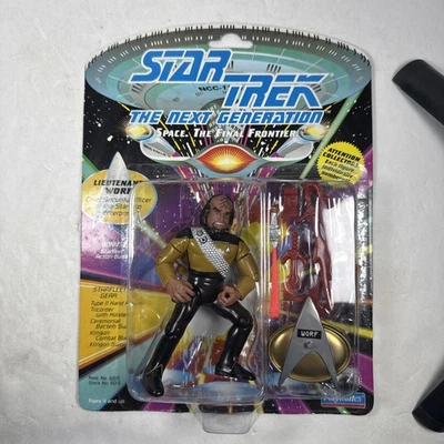 Figura de acción Playmates Star Trek The Next Generation Lieutenant Worf 1992 ¡Nueva! Foto 1 de 4
