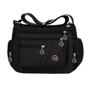 Men's Oxford Shoulder Bag Large Capacity Multi-Pocket Crossbody Messenger Bag - Picture 1 of 13