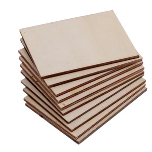 2 of 10pcs Rectangular Wood Plaque Wood Embellishment Supply - Picture 1 of 7