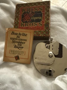 Funktionierender Vintage 1920er Kriss Kross Stropper Rasierklingenschärfer mit Box & Instr - Bild 1 von 12