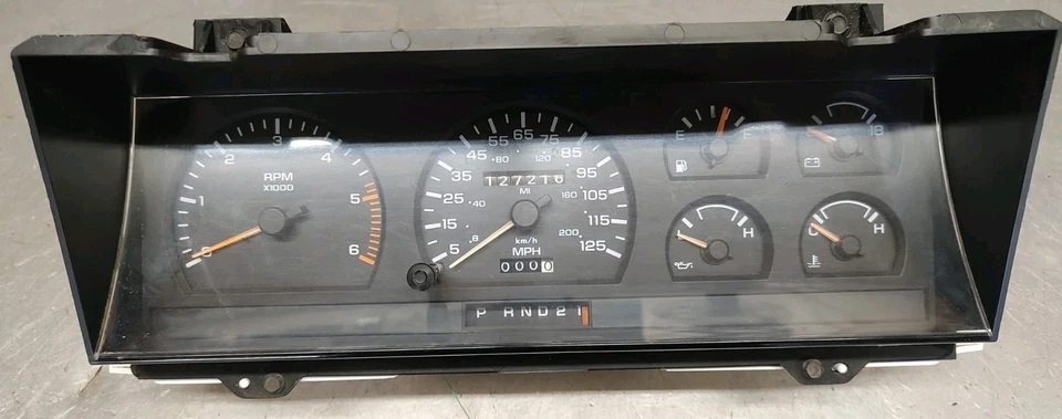 Medidores de velocímetro painel de instrumentos Dodge Dakota 1991 fabricante de equipamento original 127K milhas com tach - Imagem 1 de 4