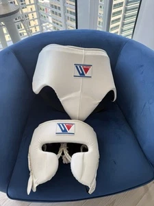 AUTHENTIC, Winning Headgear And Groin Protector (USED TWICE) - Picture 1 of 5
