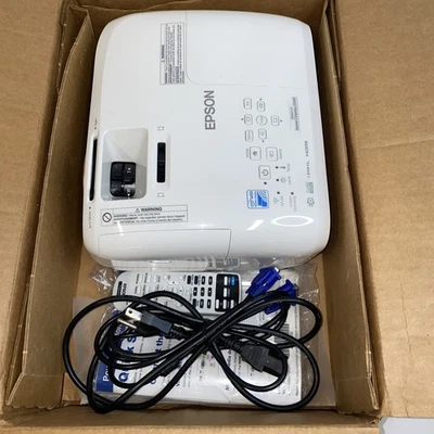 Epson PowerLite 2045 Home Cinema Wireless 3D Projector Home Theater Used 5 Hrs - Image 1 of 4