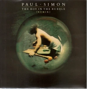 Paul Simon Boy In the Bubble 7" vinyl UK Warner Bros 1986 Remix b/w heart and - Picture 1 of 2