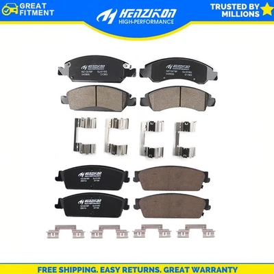 Juego de pastillas de freno de cerámica con bajo polvo F&R para GMC Yukon y Chevy Avalanche 2008-2014 Foto 1 de 3