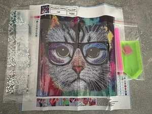 Diamond Painting Strass Set Katze mit Brille NEU/OVP - Bild 1 von 1