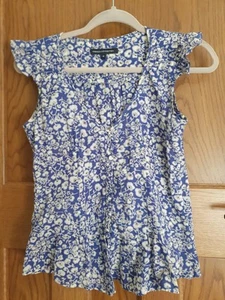 French Connection Fine Cotton Lawn Top Sjze 10 - Picture 1 of 7