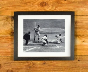 Yogi Berra & Jackie Robinson - Steal of Home in 1955 World Series - Wall Hanging - Picture 1 of 6