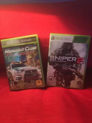 xbox 360 Sniper 2 Ghost Warrior & Midnight Club Los Angeles Games - Image 1 of 4
