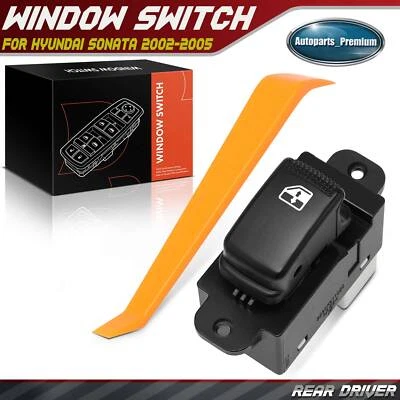 Interruptor de ventana eléctrica izquierda conductor trasero para Hyundai Sonata 2002 2003 2004 2005 beige Foto 1 de 4