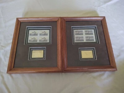 Iowa Ducks Unlimited Sponsor Stamps 1994-1995 + 1996-1997 Framed Double Matted - Image 1 of 4