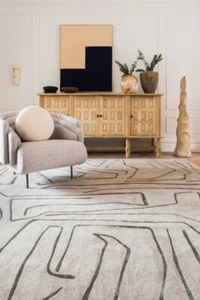 Hand Tufted Wool & Viscose Traditional Modern Hand Tufted Carpet Bedroom Living - Picture 1 of 4