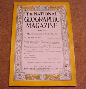 National Geographic May 1942 Ships Yukon Tidewater Virginia Americana Victory - Picture 1 of 6