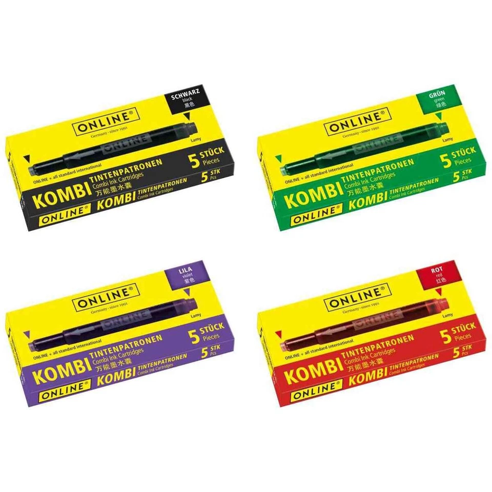ONLINE Kombi Tintenpatrone 4 verschiedene Farben im SPARPACK