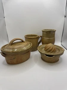 A. & J. Young Studio Pottery Kitchen Set – Lidded Casserole, Citrus Juicer - Picture 1 of 7