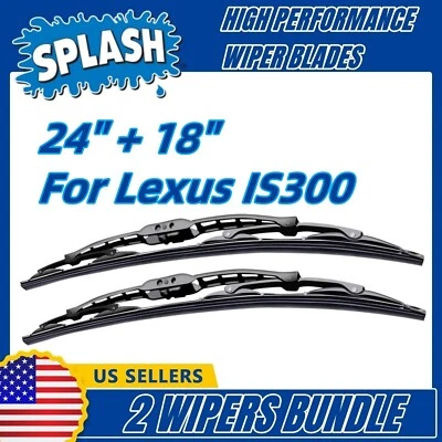 Wiper Blades 2 件装标准 Wiper 刀片适合 2016+ 雷克萨斯 IS300 - 30240/180 — 第 1/4 张图片