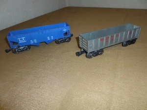 MARX O/O27 TRAIN PENNSYLVANIA 347100 GONDOLA L.V. 21913 BLUE TWO BAY HOPPER CARS - Picture 1 of 15