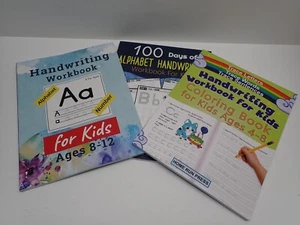 Handwriting Workbooks for Kids Age 4-12 Homeschool Summer Study Lot of 3 - Picture 1 of 18