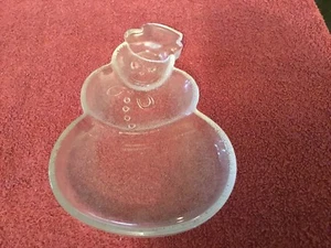 Glass Snowman Dish  - Picture 1 of 4