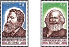Timbres Personnages Engels Marx Congo PA99/100 ** (73128FC)