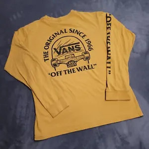 Vans Off The Wall Skateboard Long Sleeve Logo Shirt Youth Large Double Sided - Picture 1 of 8