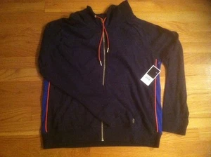 JUICY COUTURE REGAL BLUE RIBBON JAZZY COLOR BLOCK HOODIE $128.00 SIZE L BNWT - Picture 1 of 1