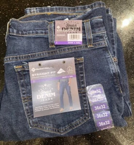 Member’s Mark Blue Straight Fit Denim Jeans Men’s Size 36x32  NWT - Bild 1 von 13