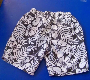 Boys Mossimo Supply Co. Swim Trunks Size XS Gray & White Hawaiian Print EUC!!! - Picture 1 of 1