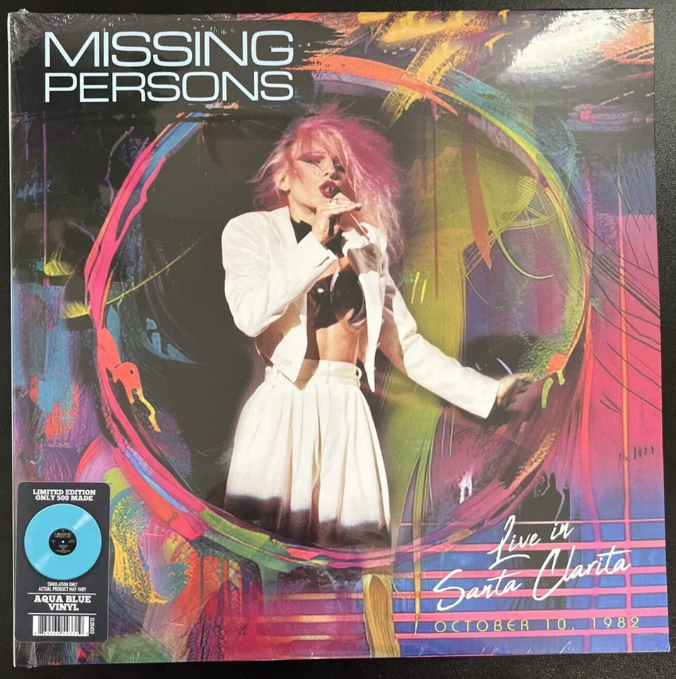 MISSING PERSONS LIVE IN SANTA CLARITA BLUE VINYL LP LIMITED TO 500 SEALED MINT - Image 1 of 2