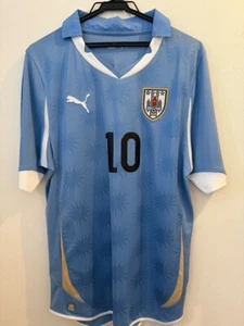 Diego Forlan 10 M URUGUAY 2010 WC HOME Jersey Camiseta Futbol Shirt - Picture 1 of 6