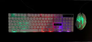 Lighting keyboard and mouse gaming -WHITE set - Picture 1 of 7