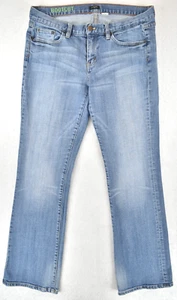Vintage 90s J.Crew Green Label Bootcut Distressed Blue Denim Jeans Damen 32 - Bild 1 von 22