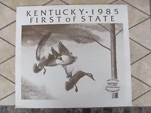 KY1 1985 Kentucky 1st of State Duck Print Signed w/stamp,folio #KY1CX27 DSS - Picture 1 of 2