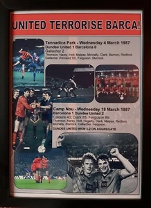 Dundee United beat Barcelona - 1987 UEFA Cup - framed print - Picture 1 of 2