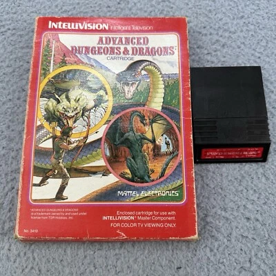 Intellivision Game Advanced Dungeons & Dragons Box & Cart Only Tested VTG - Image 1 of 4