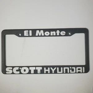 El Monte Scott Hyunday California Plastic Black Car License Plate Frame - Picture 1 of 2