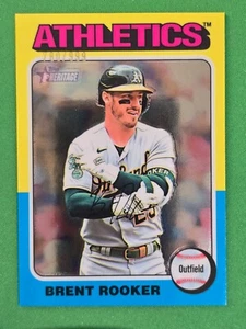 2024 Topps Heritage 145 Brent Rooker refractor cromado #/999 como nuevo - Imagen 1 de 2