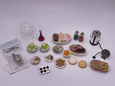Vintage Artisan Food Coffee Percolator Wine Bottles Dollhouse Miniature 1:12