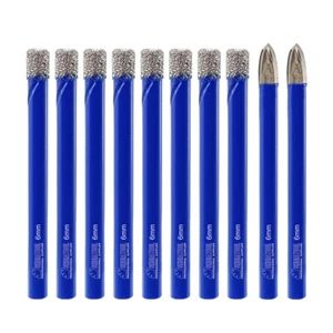 6mm 10pcs Diamond Dry Drill-Bit for Porcelain Granite Tile Glass Ceramics Marble - Picture 1 of 9