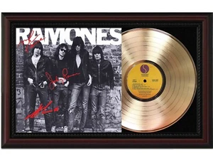 Ramones Cherry wood Reproduction Signature Record Display - Picture 1 of 5