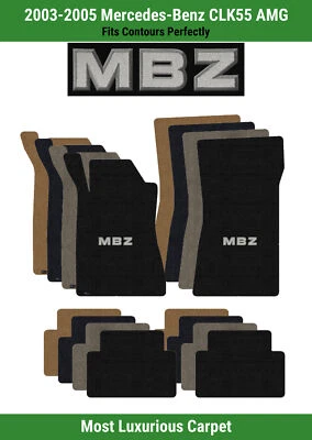 Alfombrillas delanteras y traseras Lloyd Luxe para Mercedes-Benz CLK55 AMG del 03-05 con apliques MBZ Foto 1 de 4