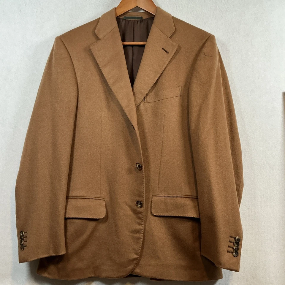Blazer Traje Chaqueta Abrigo Hombre Ermenegildo Zegna Cachemira Pura Marrón CamSport 50R Foto 1 de 4