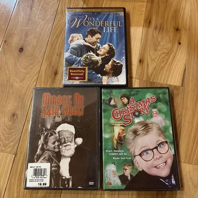 Christmas DVD It’s a Wonderful Life, Miracle on 34th Street, A Christmas Story - Image 1 of 4