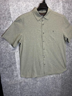 Merrell Men’s M Short Sleeve Green Button Up Opti-wick UPF 30 Shirt Tagless - Image 1 of 4