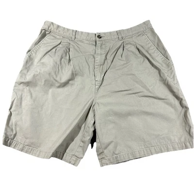 Pantalones Cortos Farah Para Hombre 35x7” Entrepierna Caqui Beige Chino Plisado Informal Algodón Foto 1 de 4