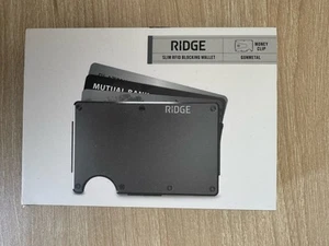 Ridge Wallet Case Gunmetal Slim RFID Blocking Wallet Money Clip Geldbeutel - Bild 1 von 4