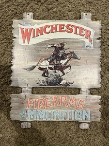 Vintage Store Display Winchester Firearms Ammunition Sign Cardboard Foam Core - Picture 1 of 23