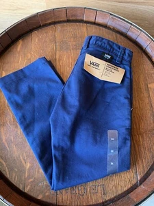 Vans Authentic Chino Stretch Kids Blue Pants  Sz 24 NWT!!! - Picture 1 of 4