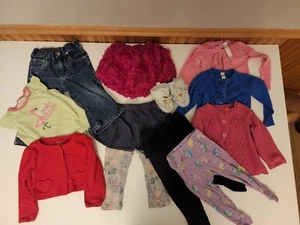 Huge 18M Girls Toddler Clothing Lot - Cardigans, Unicorn Slippers, Jeans - Picture 1 of 5